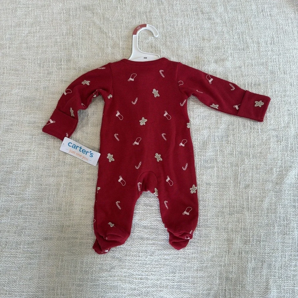 NWT Carters Just One Year Christmas Sleeper Newborn